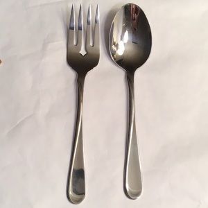 Oneida Stainless Serving Spoon & Fork “Flight”